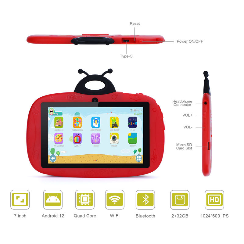 C idea Android 12 Kids tablet Espandi 512GB Dual Camera 7 pollici tablet PC CM77