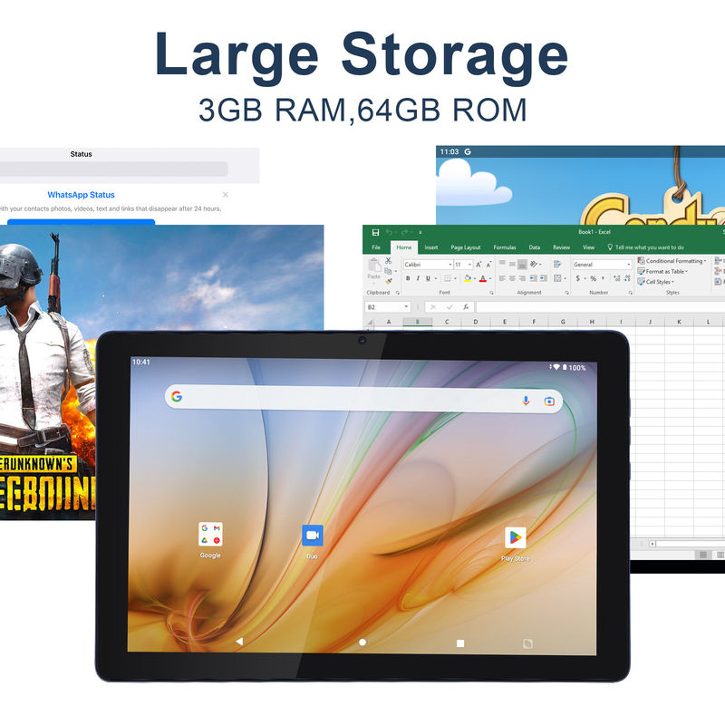 C Idea Tablet didattico per studenti Android 12 Tablet 10 pollici con Google Play 64GB ROM 3GB RAM 128GB