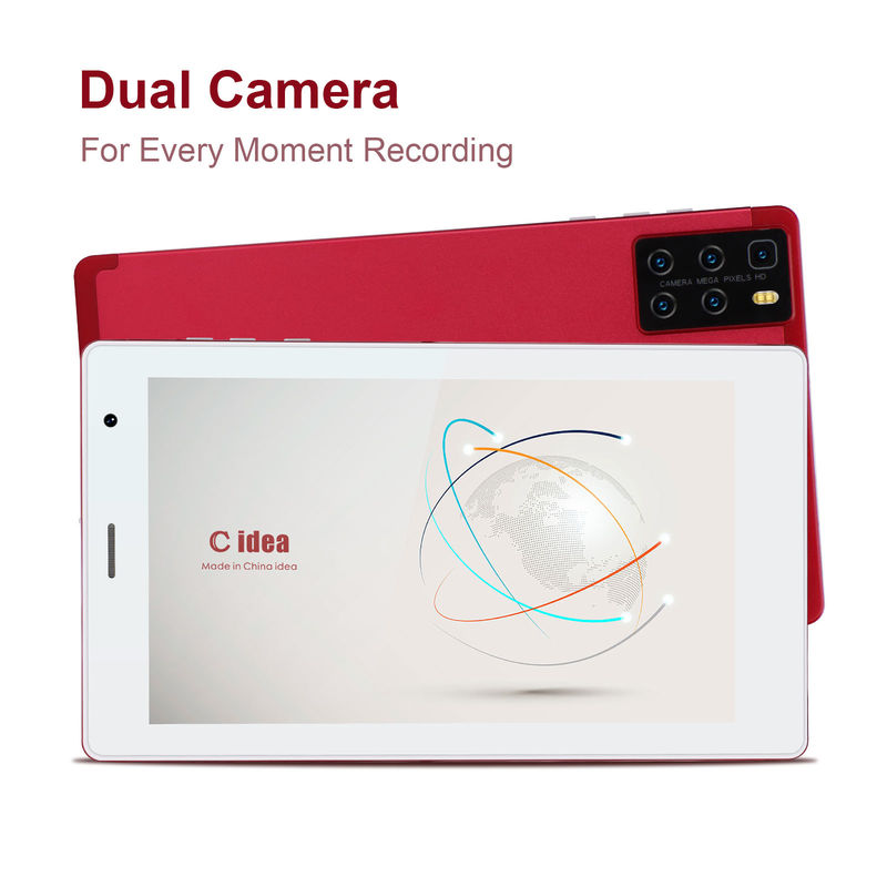 C idea Tablet Android per studenti 7 pollici con processore quad core ROM 32GB di espansione doppia fotocamera CM520 (rosso)