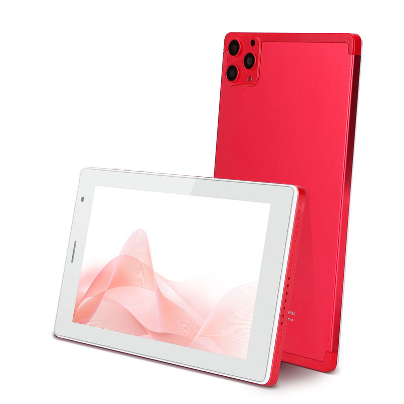 C idea 7 Inch Tablet PC 8GB RAM 512GB ROM Quad Core Processor Dual Camera WiFi/BT per adolescenti con Case CM513 (rosso)