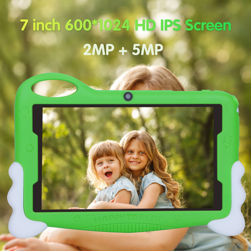 C idea Kids Student Study Tablet 7 pollici Cute Long Battery Life 32GB Storage 2MP + 5MP Due fotocamere CM90 Verde