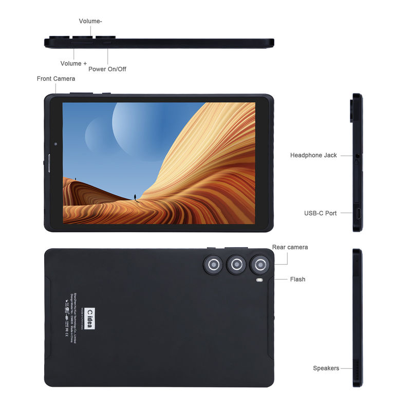 C idea Adulti Nero Android 8 pollici Tablet PC CM835 MTK Chip 256GB Grande spazio di archiviazione Supporta GPS