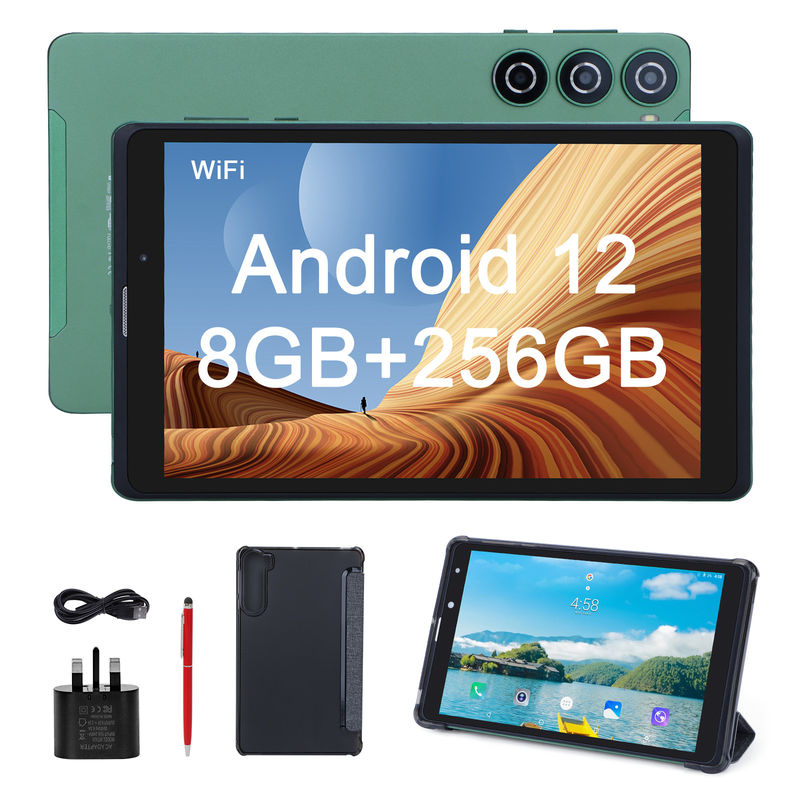 C idea Sim Supporto Green Tablet PC 8GB RAM 256GB ROM 800x1280 IPS HD Display Tablet Con Cassa CM835