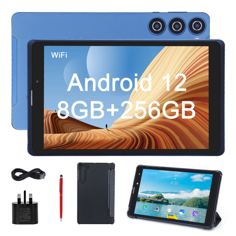 C Idea Blu Tablet PC da 8 pollici Grande spazio di archiviazione Due fotocamere Tablet metallici per leggere Guardare