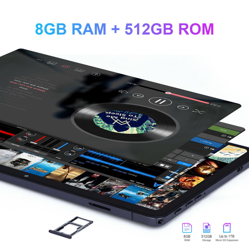 C idea Grande schermo 8GB RAM 512GB ROM 10 pollici Tablet PC con tastiera CM8500