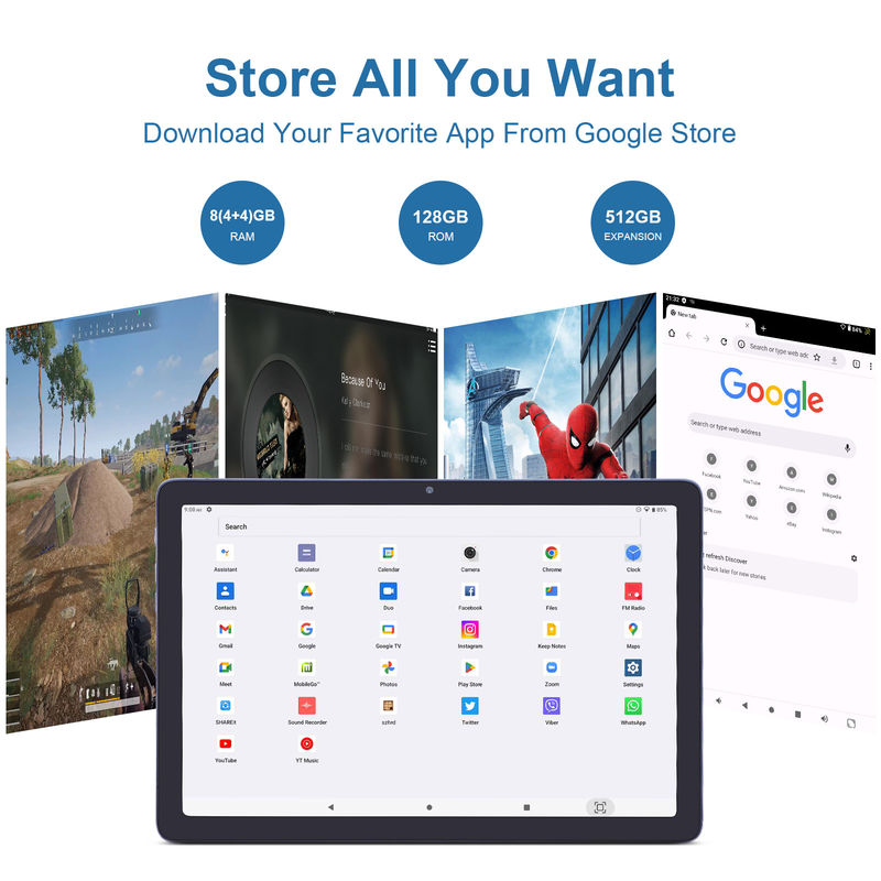 C idea 10,1 pollici Android 12 Tablet 8GB RAM 128GB ROM Modello CM1200