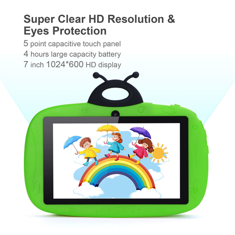 C idea Dual Camera Wifi 7 Inch Tablet PC Android Bambini Per Bambini Insegnamento 128GB con Case Kids App CM76 Verde