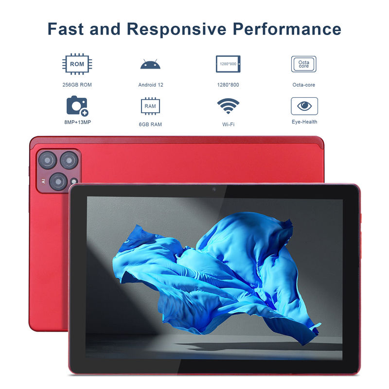 C idea 10 pollici Android 12 Tablet 8GB RAM 256GB ROM Modello CM8000PLUS Rosso