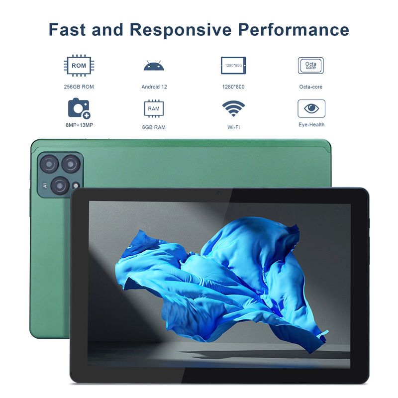 C idea 10 pollici Android 12 Tablet 8GB RAM 256GB ROM Modello CM8000PLUS Verde