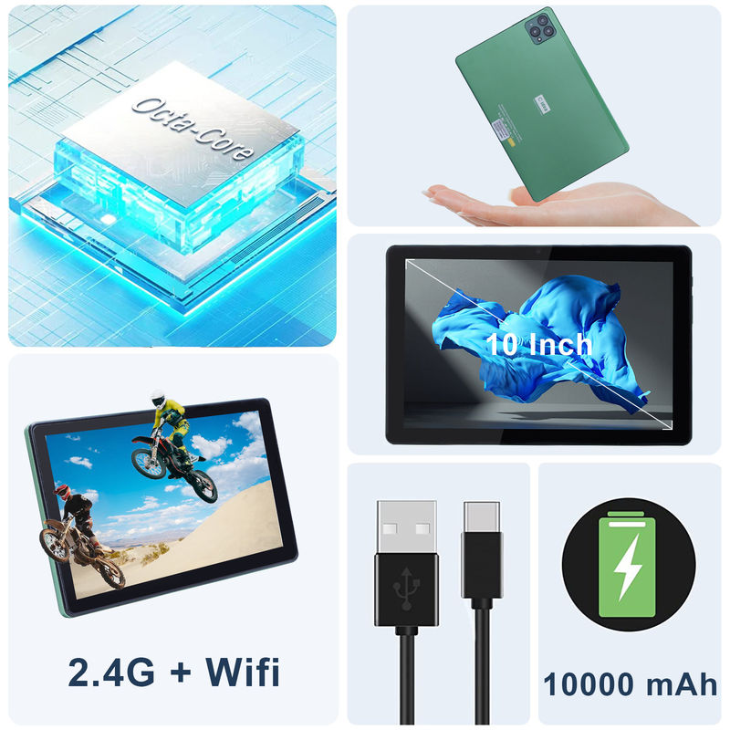 C idea 10 pollici Android 12 Tablet 8GB RAM 256GB ROM Modello CM8000PLUS Verde