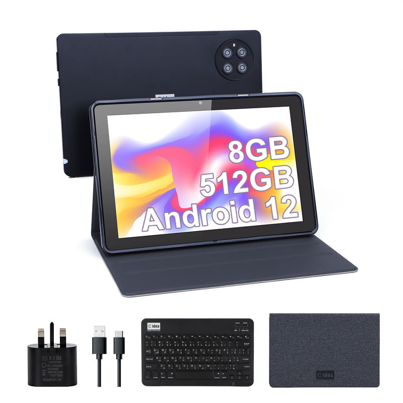 C idea 9,7 pollici Android 12 Tablet 8GB RAM 512GB ROM Modello CM7800 Nero