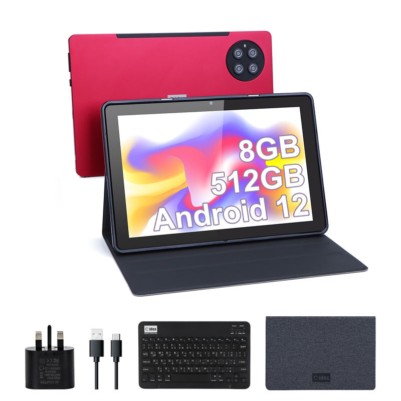 C idea 9,7 pollici Android 12 Tablet 8GB RAM 512GB ROM Modello CM7800 Rosso