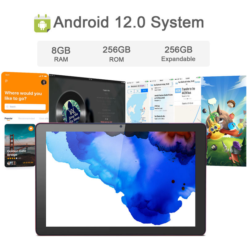 C idea 9,7 pollici Android 12 Tablet 8GB RAM 512GB ROM Modello CM7800 Rosso