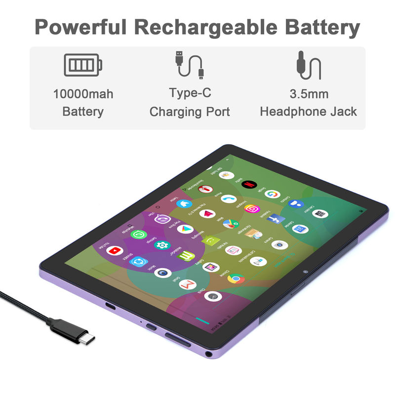 C idea 9.7 pollici Android 12 Tablet 8GB RAM 512GB ROM Modello CM7800 viola
