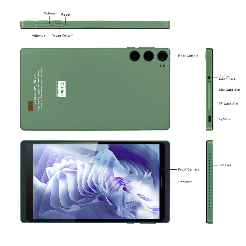 C Idea Tablet con touch screen da 7 pollici con SIM per studenti CM525 Verde