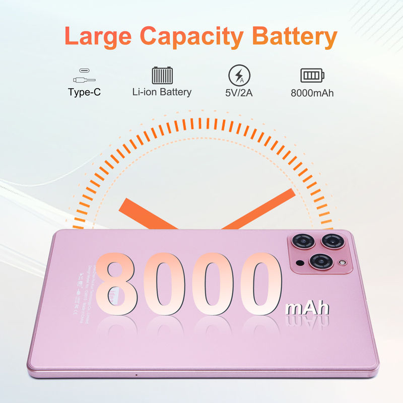 C idea 9 pollici Android 12 Tablet 8GB RAM 512GB ROM 5MP + 8MP Dual Camera WIFI Tablet con SIM CM915 (Pink)