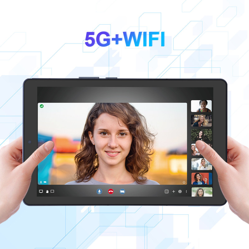 C idea 9 Inch Tablet PC WIFI 2.4G/5G 800x1280 IPS Screen Tablet Android Telefonate di supporto con doppia fotocamera ((Grigia)