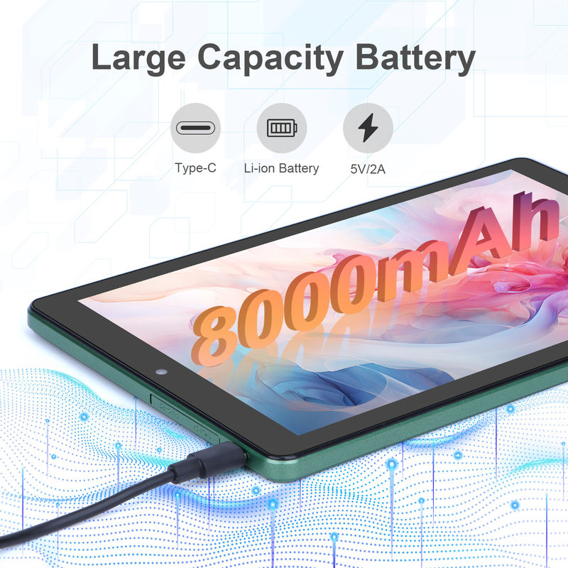 C idea 9 Inch Tablet PC WIFI 2.4G/5G 800x1280 IPS Screen Android Tablet Phone Call Support con doppia fotocamera ((verde)
