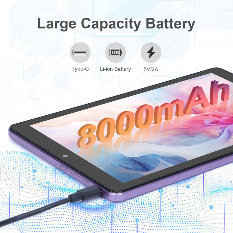 C idea 9 Inch Tablet PC WIFI 2.4G/5G 800x1280 IPS Screen Android Tablet Phone Call Support con doppia fotocamera ((Purple)