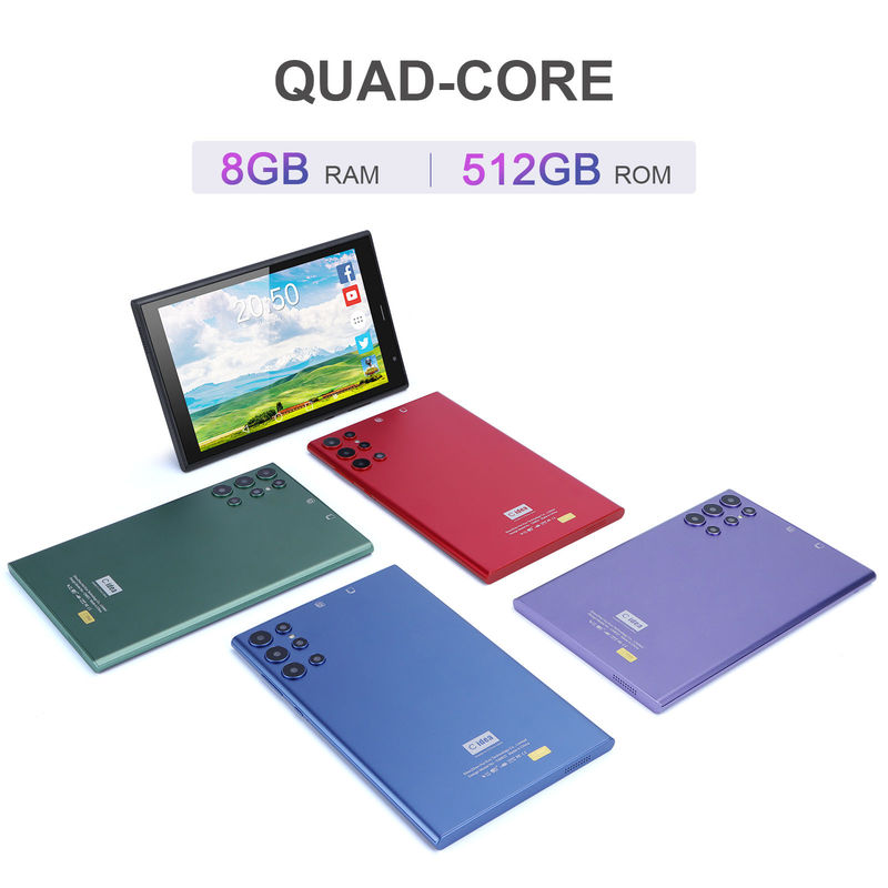C idea 8 pollici Android Tablet PC 8GB RAM 512GB ROM Quad Core 800*1280 HD Tablet con WIFI/SIM Card CM822 (Nero)
