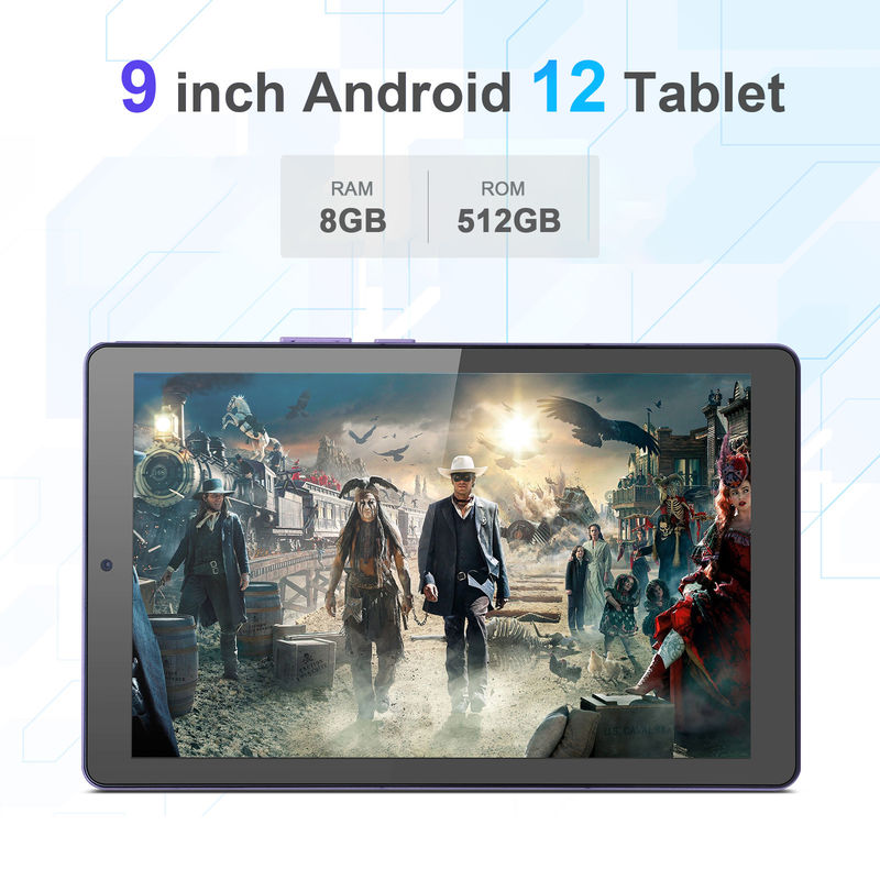 C idea 9 Inch Tablet PC WIFI 2.4G/5G 800x1280 IPS Screen Android Tablet Phone Call Support con doppia fotocamera ((Purple)