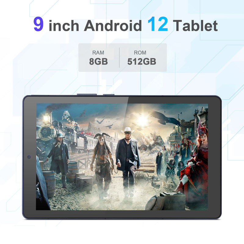 C idea 9 Inch Tablet PC WIFI 2.4G/5G 800x1280 IPS Screen Tablet Android Telefonate di supporto con doppia fotocamera ((Grigia)