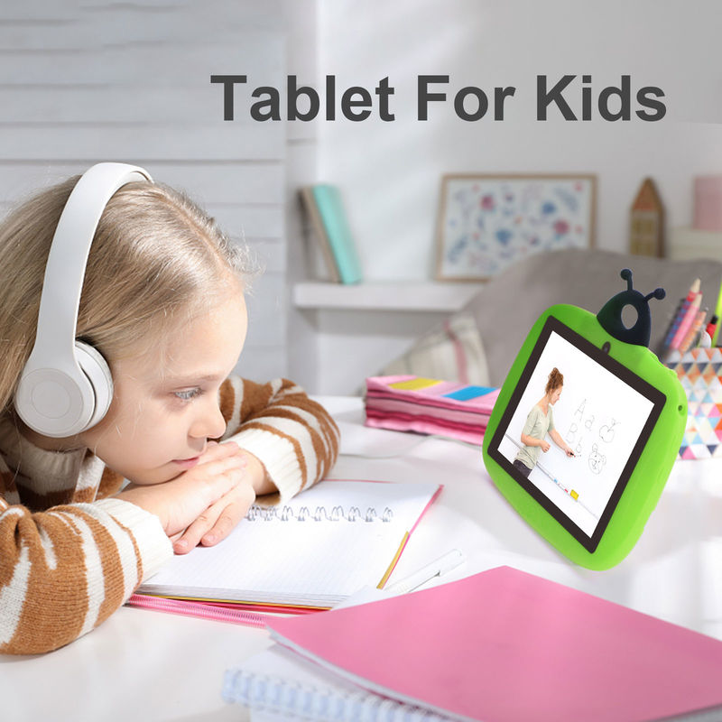C idea Dual Camera WiFi 7 Inch Tablet PC Android Bambini per l'apprendimento dei bambini piccoli 128GB con Case/ Kids App CM75 (verde)