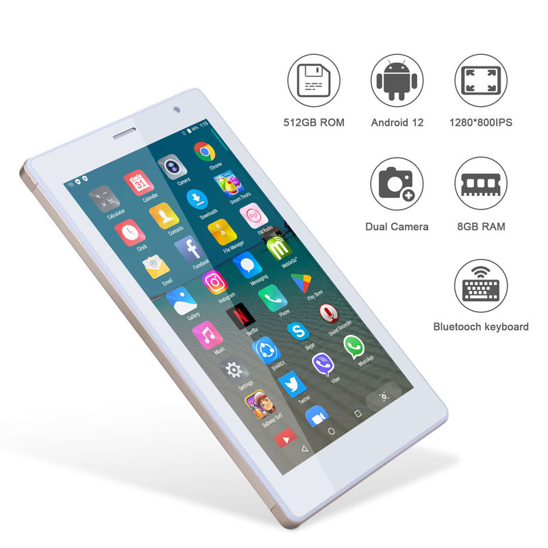 C idea 7 pollici Android Smart Tablet 8+512GB Quad Core WiFi Tablet HD Touch Screen CM513 ((Doro)