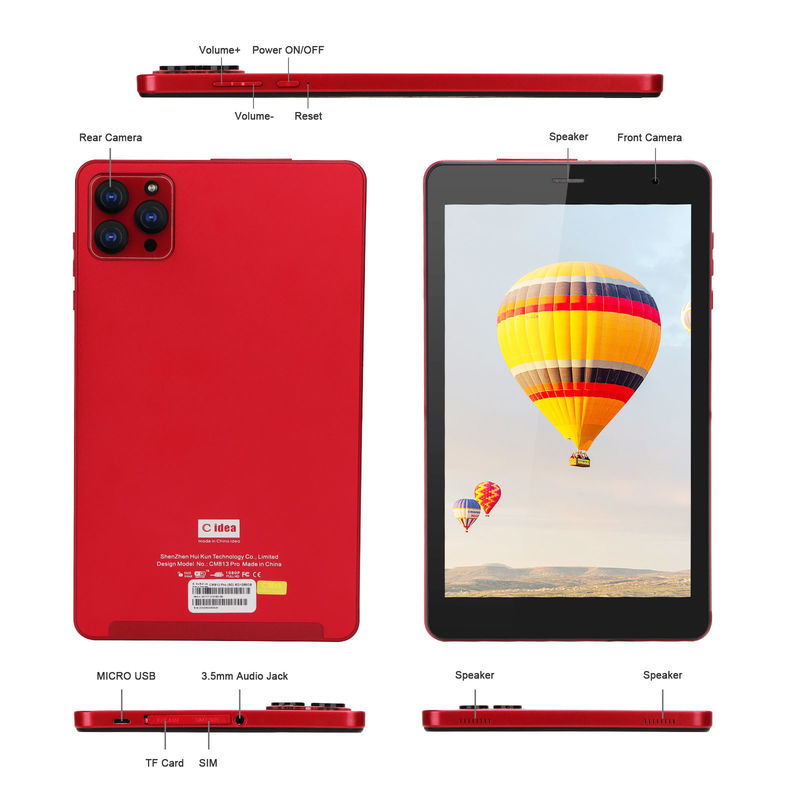 C idea 1280x800 IPS 8 pollici Tablet Android HD touchscreen GPS Wi-Fi doppia fotocamera 8000mAh Batteria CM813-Red