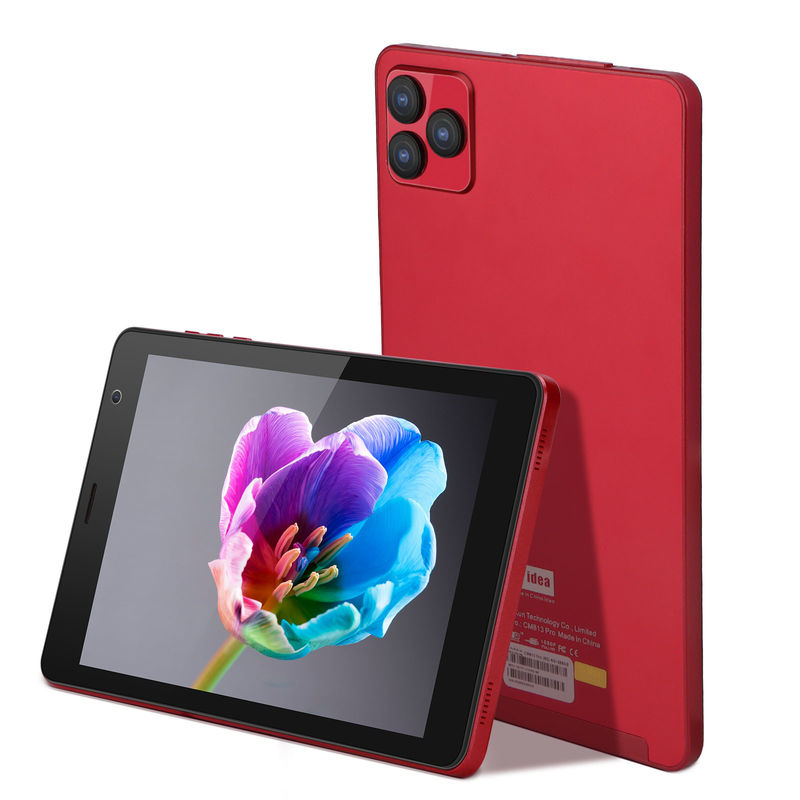 C idea Android 8 Inch Tablet PC Android 12 Tablet 512GB Storage Tablets PC Quad Core Processor CM813 rosso