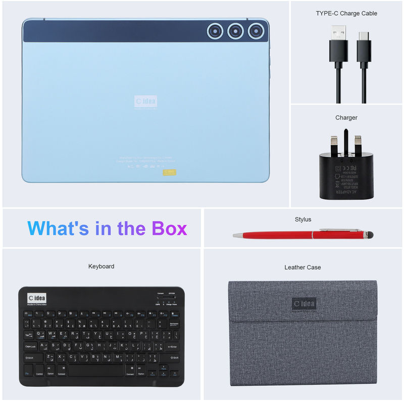 C idea FHD Screen 8GB RAM 512GB 10 Inch Tablet PC con tastiera per adulti Teen CM8500