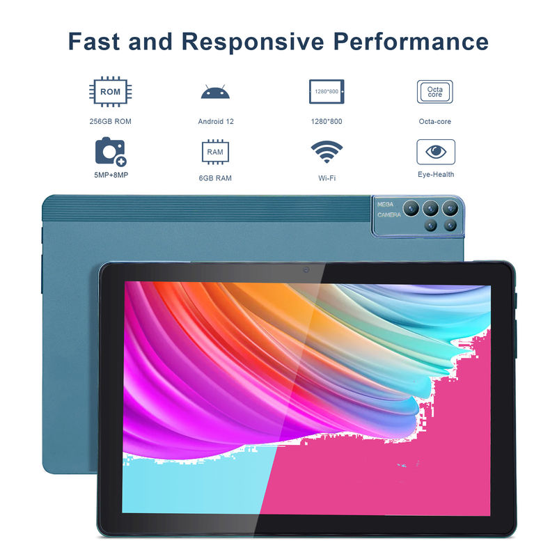 C idea 256ROM 10 Inch Tablet PC Dual 5MP+8MP Camera Quad Core Con Tastiera Cassa CM7000 Blu