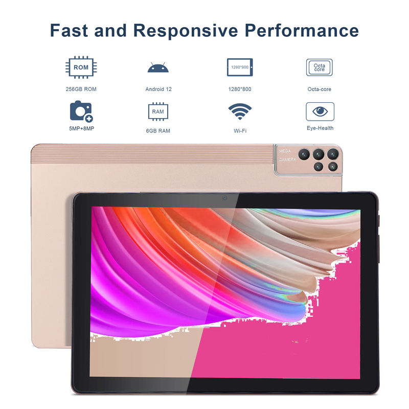 C Idea Tablet PC da 10 pollici Android 12 Tablet 6GB RAM 256GB ROM 6000mAh Batteria IPS HD Touch Screen CM7000PLUS