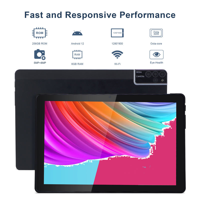 C idea 800x1280 IPS Tablet PC da 10 pollici con custodia 256GB ROM Quad Core Dual 5MP+8MP Fotocamera HD IPS Display CM7000 Nero