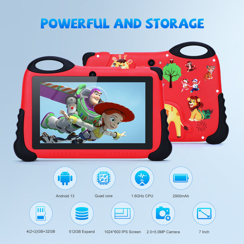 C Idea Android 13 Kids Tablet 4+32GB Tablet didattico per studenti con doppia fotocamera CM92