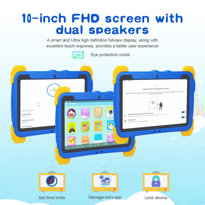 C idea Kids Tablet PC 10.1 Inch 800*1280 HD IPS Screen Con pre-installato iwawa Doppio WiFi e doppia fotocamera P1150