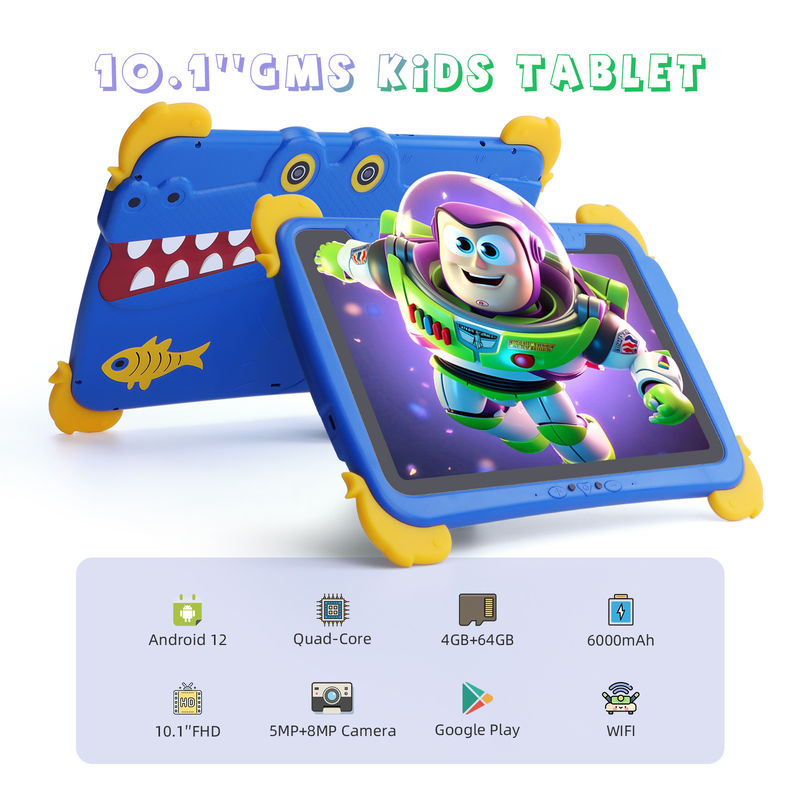 C idea Kids Tab 10.1inch Android 12 Tablet per bambini 4GB RAM 64GB ROM Protezione oculare touchscreen P1150