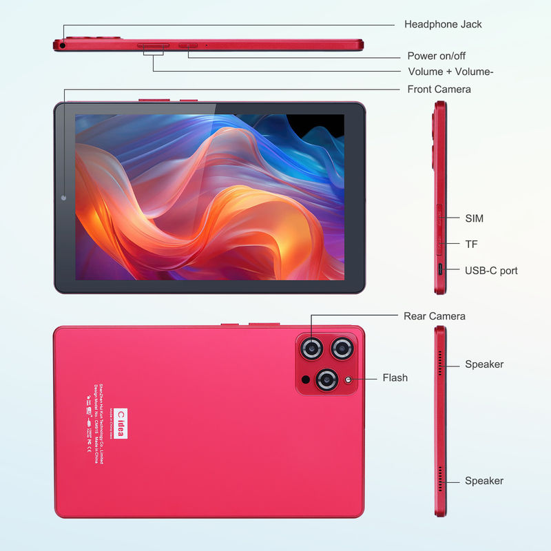 C idea Tablet PC Android da 9 pollici con scheda SIM 1024x600 IPS Display Wifi GPS per adolescenti Studente CM915