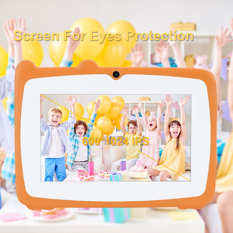 C idea Tablet da 7 pollici Kidspad con 4GB RAM + 64GB ROM HD IPS Protezione oculare per la sicurezza del bambino CM80 Orange