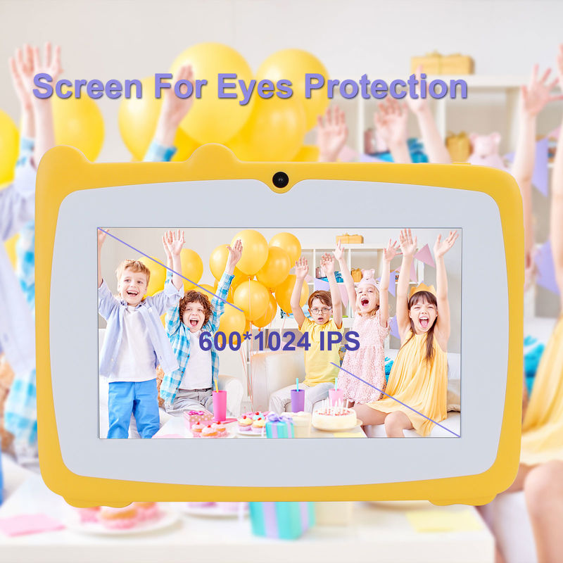 C idea 7 pollici Android Kids Learning Tablet 64GB+32GB Storage espandibile HD Dual Camera 2MP+2MP CM80 Giallo