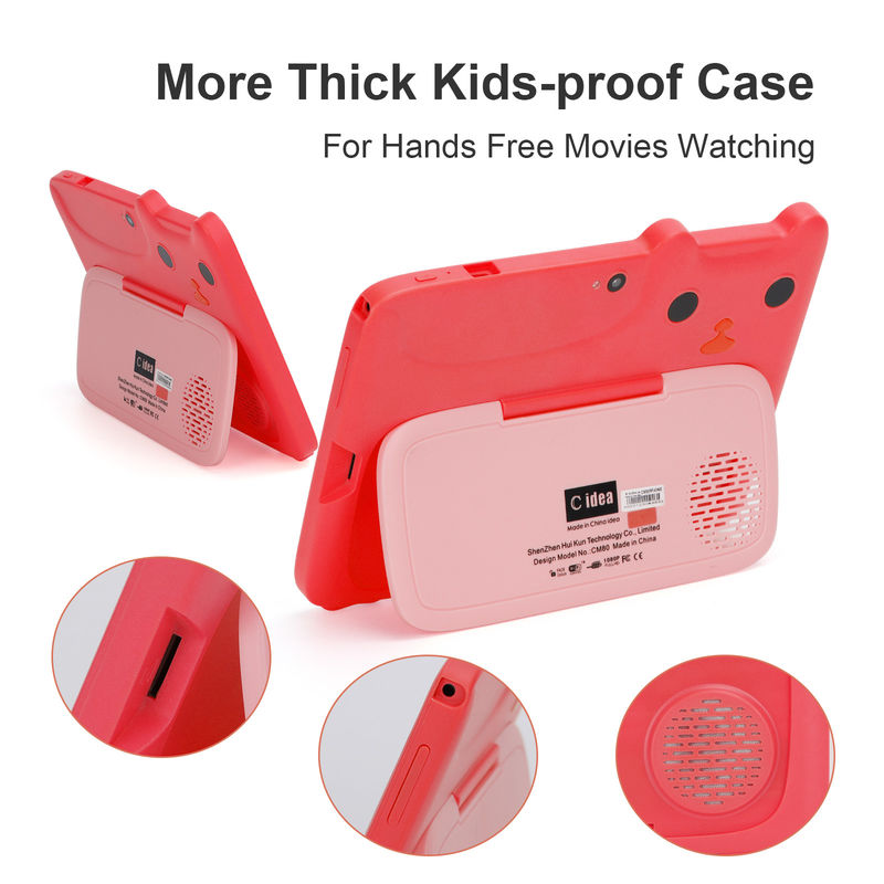 C idea Tablet didattico da 7 pollici Kidspad con custodia antinfanzia Batteria grande 5000mAh IWAWA Preinstallato CM80Red