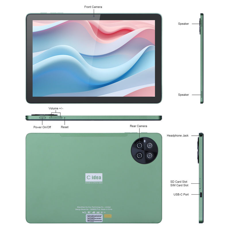 C Idea 10,1 pollici 8GB RAM 512GB ROM WiFi Smart Tablet PC con supporto SIM CM8800plus