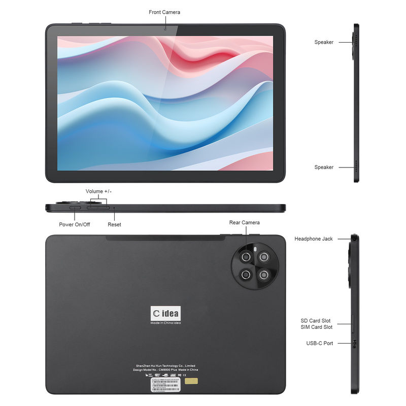 C Idea 8GB RAM 512GB ROM WiFi Android Tablet PC Tablet Con supporto SIM CM8800plus