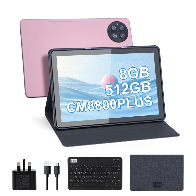 C Idea Android 8GB RAM 512GB ROM 10.1 Inch Tablet con tastiera per scuola CM8800plus