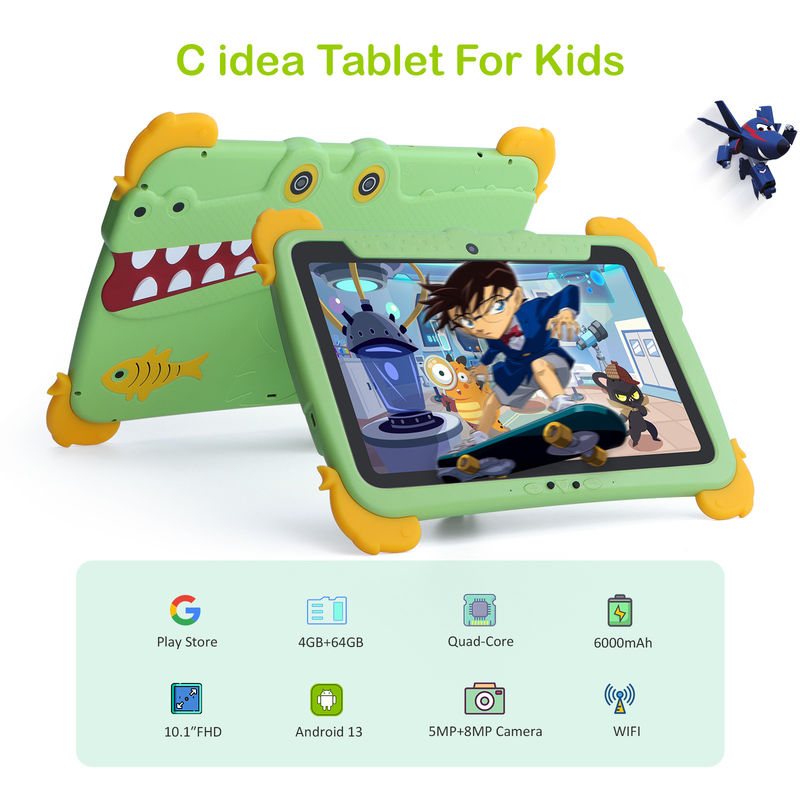 C idea 10,1 pollici Tablet PC per bambini con custodia protezione occhi IPS schermo HD per l'istruzione apprendimento