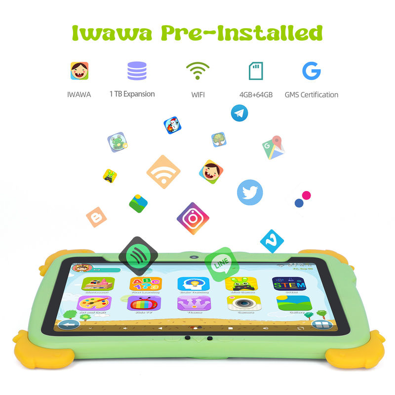 C Idea Kids Tablet 10,1 pollici Android Tablet PC con custodia protezione occhi 1280 * 800 schermo preinstallazione IWAWA per l'istruzione