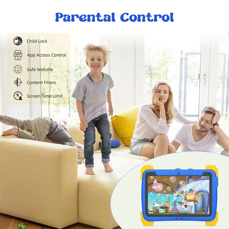 C idea Kids Tab 10.1inch Android 13 Tablet per bambini 4GB RAM 64GB ROM Protezione oculare Touchscreen per bambini da 3 a 8 anni