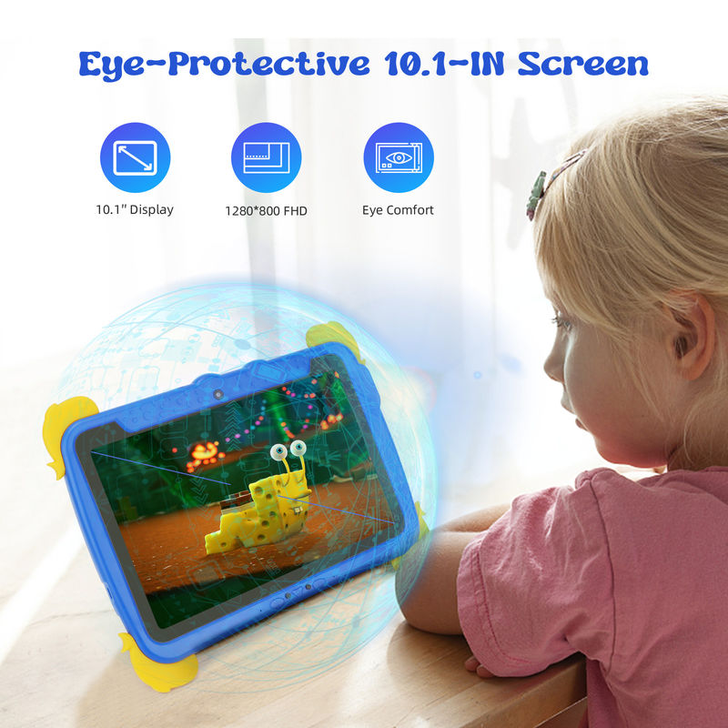 C idea Kids Tab 10.1inch Android 13 Tablet per bambini 4GB RAM 64GB ROM Protezione oculare Touchscreen per bambini da 3 a 8 anni