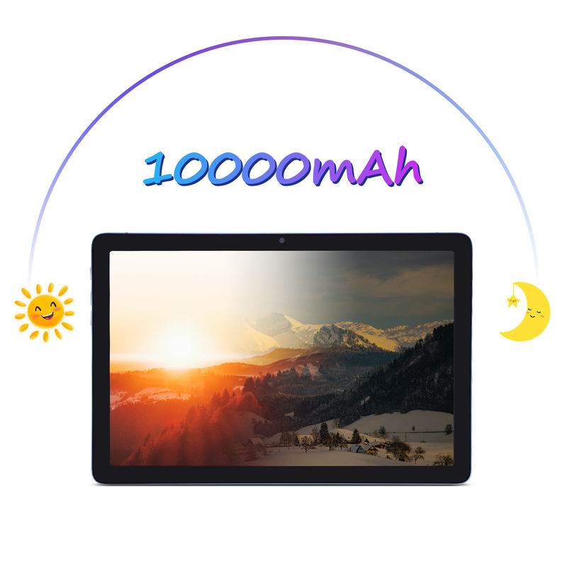 C idea 10.1 Inch Smart Tablet 10000mAh Batteria 8GB + 512GB con tastiera Bluetooth e supporto SIM per l'istruzione e l'apprendimento