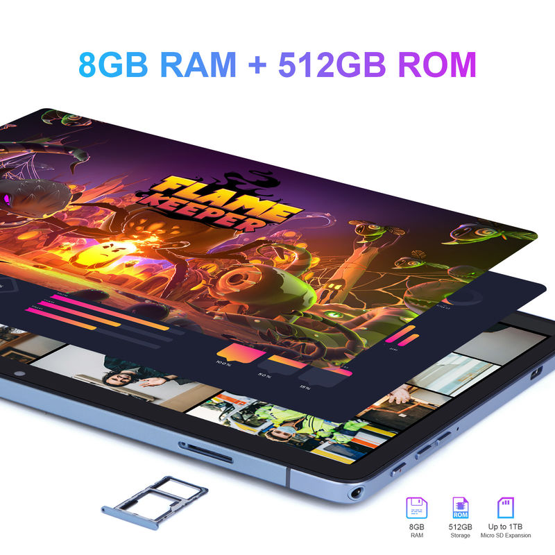 C idea Android Tablet 10,1 pollici Grande schermo 8GB RAM 512GB WIFI 5G Tablet con mouse tastiera Supporto SIM per studenti